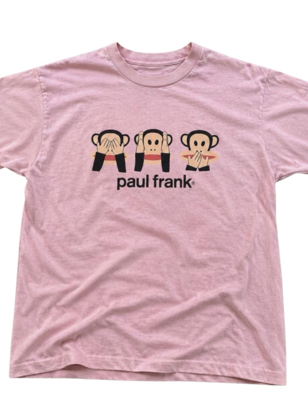 Gildan Pink Tee with Playful Paul Frank Monkey
